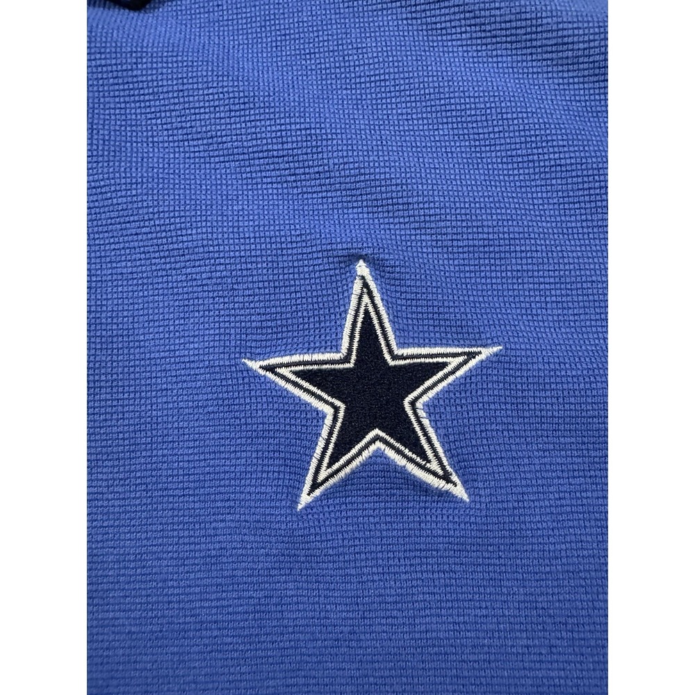 VTG Y2K Dallas Cowboys Polo Shirt Mens XL Blue Short Sleeve Embroidered Logo NFL - Picture 2 of 8